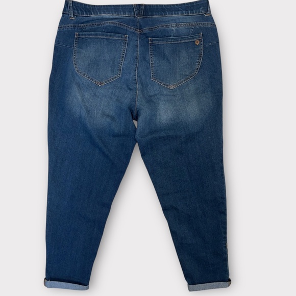 Democracy Jeans Womens 18W Blue Ab Solution Ankle Skimmer Curve Equality Stretch - Picture 3 of 13